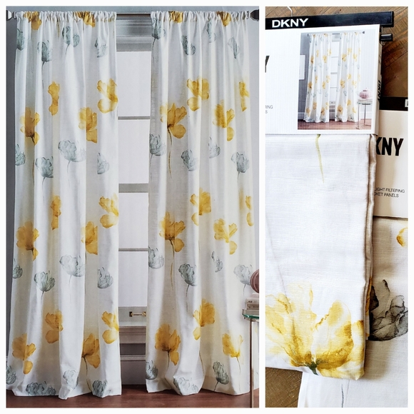dkny gold curtains